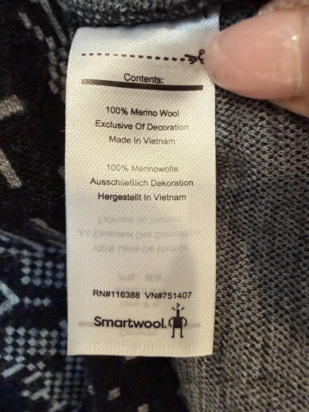 Smartwool Merino Wool 250 Base Layer 1/4 Zip Thermal Top Medium Long Sleeve
